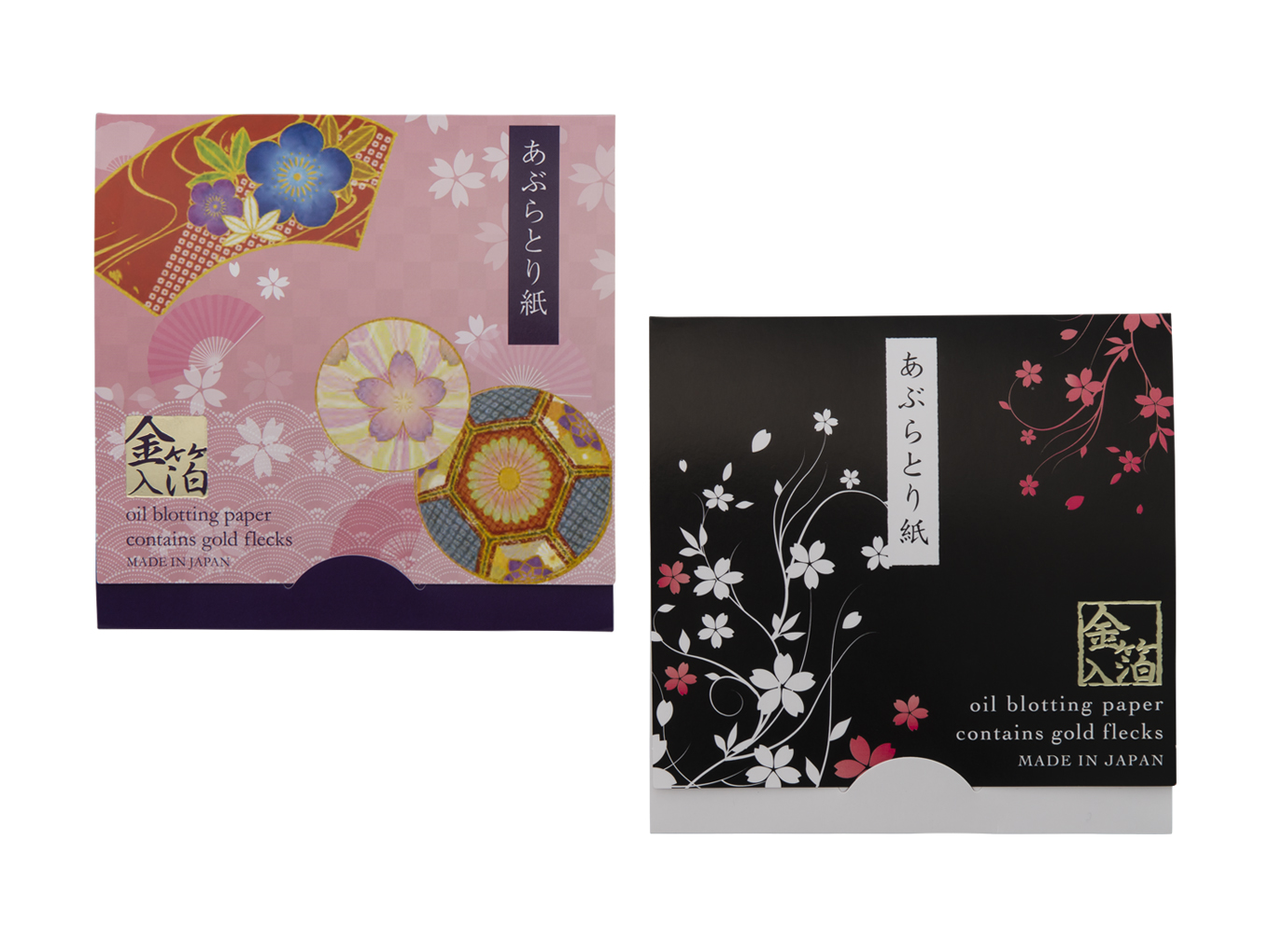 桜舞 あぶらとり紙金箔入 紙ケースOPP袋入